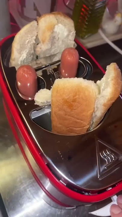 testing a vintage hotdog maker
