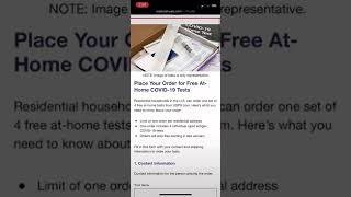 How to get 4 free at-home Covid-19 tests #shorts