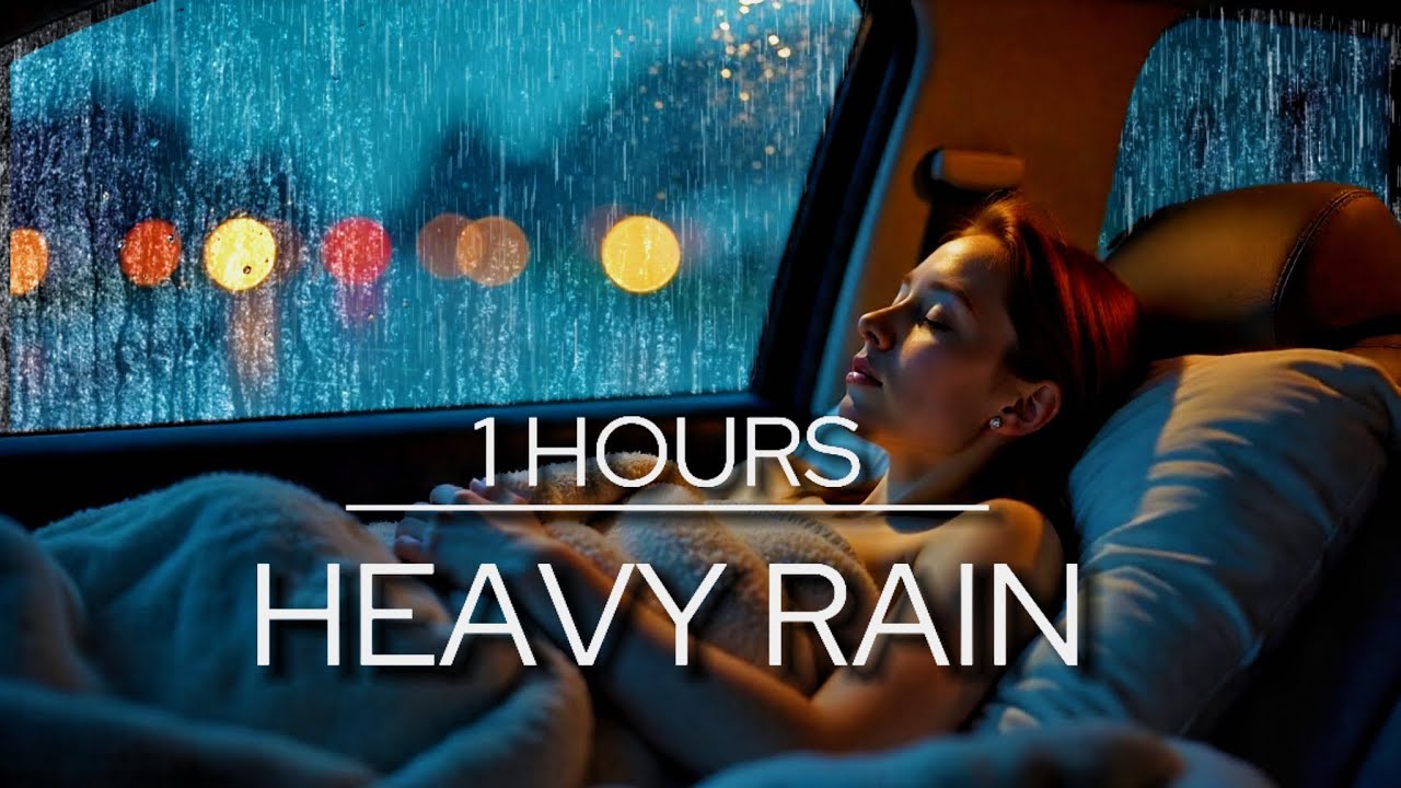 ⚡️ Rain Sounds on Car Window with Cozy Forest Ambience for Relaxation