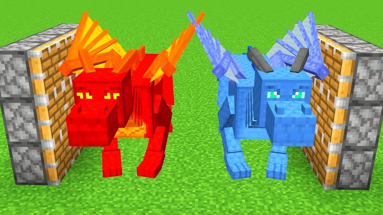 fire dragon + water dragon = ? / minecraft YouTube