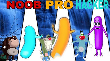 NOOB vs PRO vs HACKER | Oggy, Jack, Bob, Sinchan, Taplu, Motu, Patlu |Wacky Run
