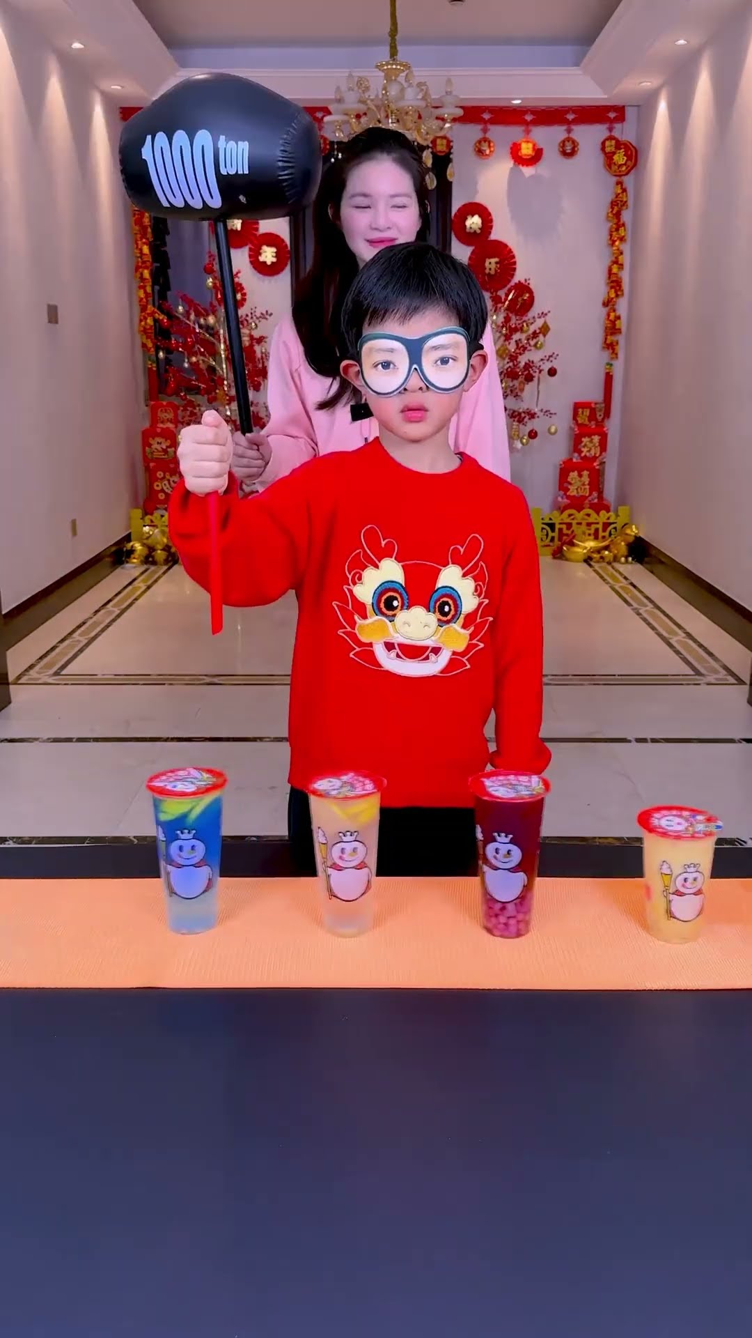 Drinking Milk Tea Challenge, Fun, Play At Holiday Parties#Funnyfamily #Partygames #Challenge #Funny