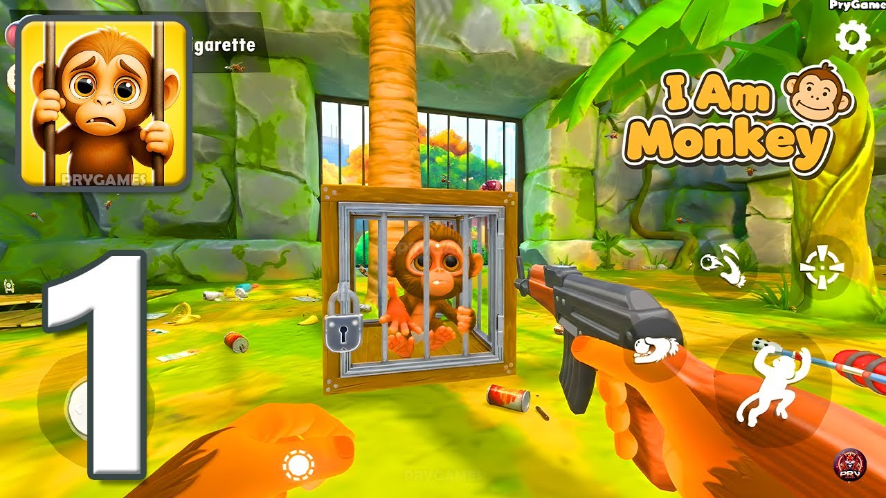 I Am Monkey - Gameplay Walkthrough Part 1 - Zoo Monkey Pranks (Android ...