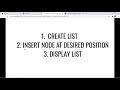 Linked List Insert Operation | C Programming