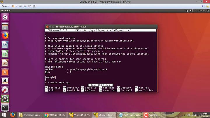 Configuration Mysql Server Master to Slave in Ubuntu 16.04