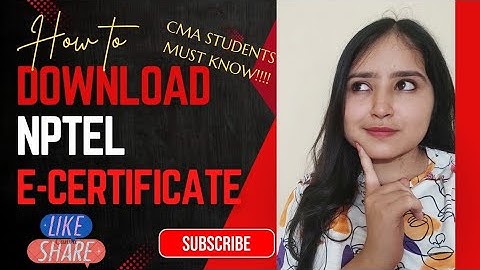How to Download NPTEL E-Certificate | Guide for CMA Students---📝 - soft skills training 