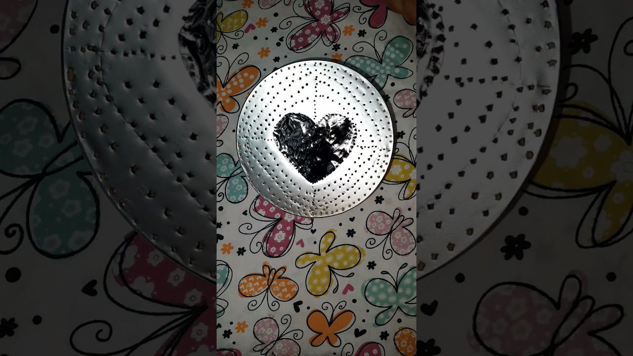 ASMR ART BLACK HEART SATISFYING ALUMINUM FOIL SOUND 