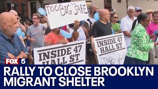 Clinton Hill residents rally to close Brooklyn migrant shelter after violence, shootings