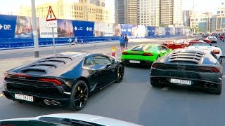 Crazy Lamborghini EVENT in Dubai INSANE REVVING !!