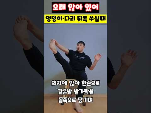 오래 앉아 있어 엉덩이·다리 뒤쪽 쑤실때 #좌골신경통 #하체스트레칭 #의자스트레칭 #햄스트링스트레칭 #종아리통증 #다리저림완화 #근막이완 #운동재활박사최영한