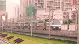 [HD] The Northbound white head Ktt Through Train Z828 (Kowloon to GuangZhou) at ShenZhen