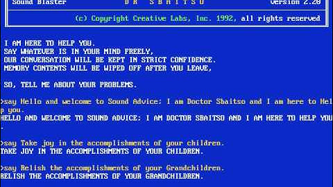 Sound Advice with Dr. Sbaitso #8