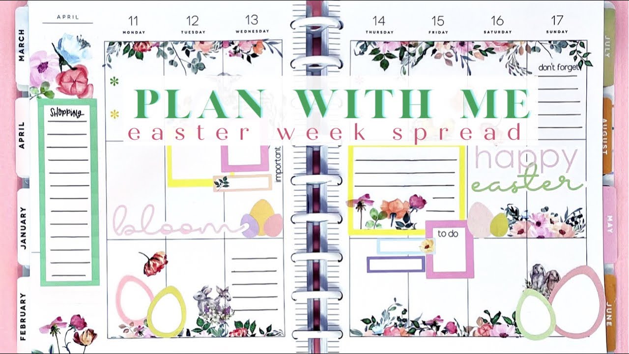 PLAN WITH ME | EASTER WEEK SPREAD | THE HAPPY PLANNER