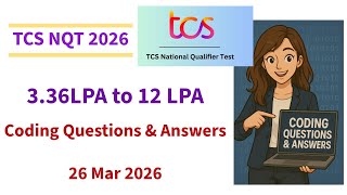 TCS NQT 2026 | Coding Answers | 26 Mar 2026 | Coding | Prime l Digital l Ninja