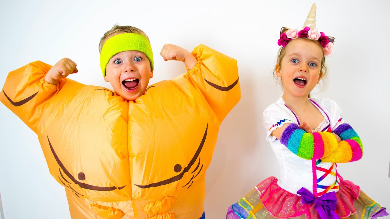 Gaby and Alex funny dress up costume contest YouTube