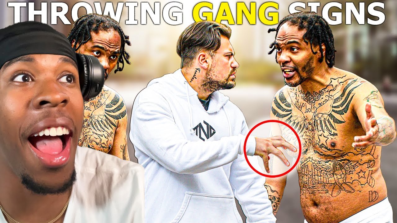 HE ALMOST GOT JUMPED THROWING UP GANG SIGNS IN THE HOOD YouTube