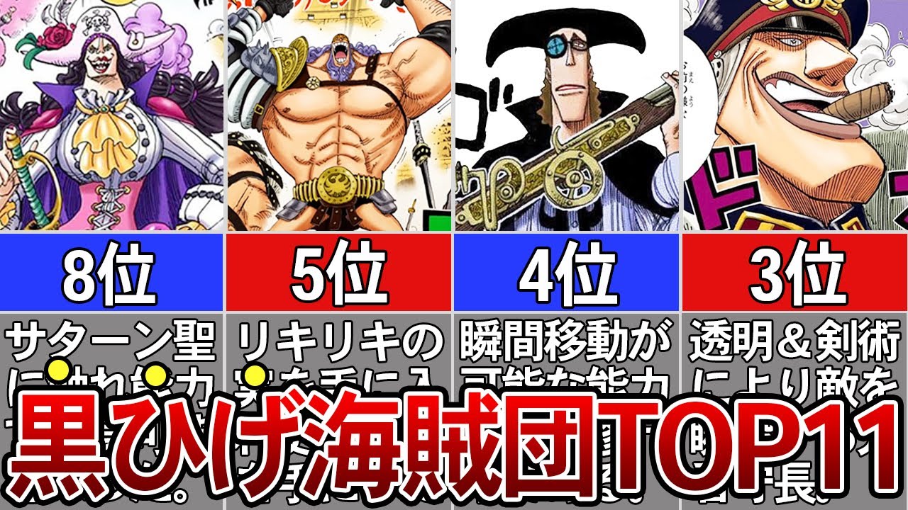 ONEPIECE】黒ひげ海賊団最強ランキング※ネタバレ注意 - YouTube