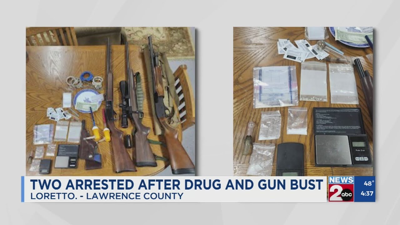 2 arrested after drug and gun bust in Loretto - YouTube