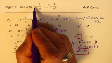 Sum of Number and Its reciprocal is 4 Find Sum of Cubes x^3 + 1/x^3  in Seconds