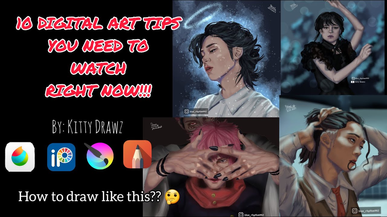 How to do digital art// Art tips for digital artists//KittyDrawzanime