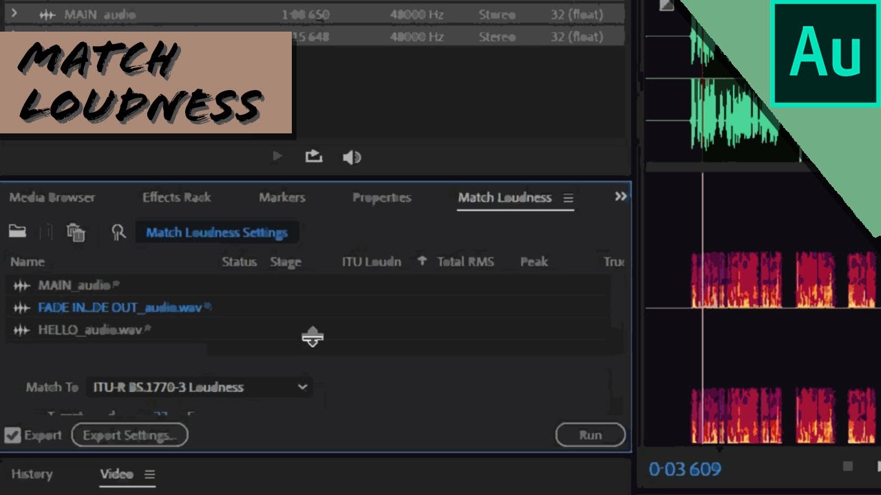 How to Match The Loudness Of An Audio In Audition - YouTube