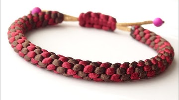 DIY Macrame Style Bracelet - Circle Stitch - Cobra Square Sliding Knot - CBYS Paracord Tutorial