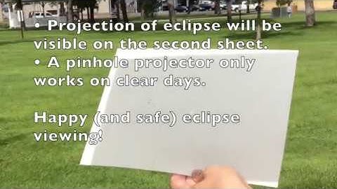 DIY: Easy pinhole projector means safer eclipse viewing