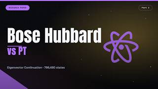 Eigenvector Continuation Part 2, Bose Hubbard Model vs Perturbation Theory in Python