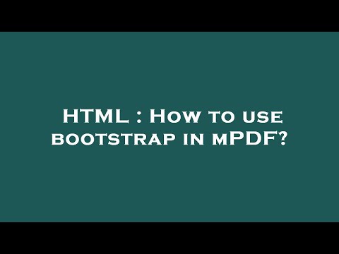 HTML : How