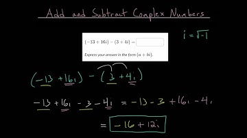 Add and Subtract Complex Numbers