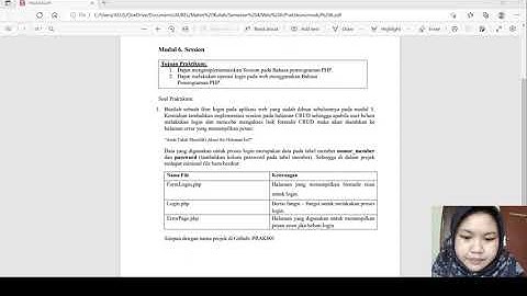 Praktikum Pemrograman Web 2 - Session