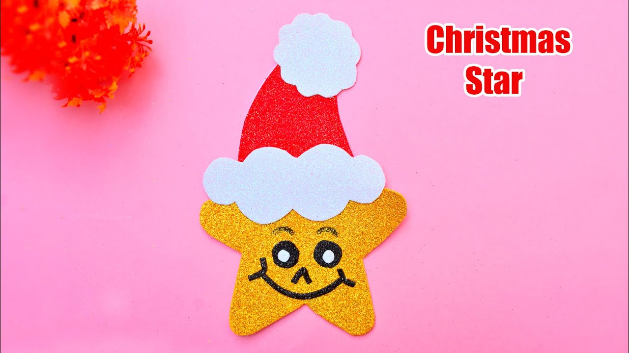 How to make Christmas Star with glitter paper.
