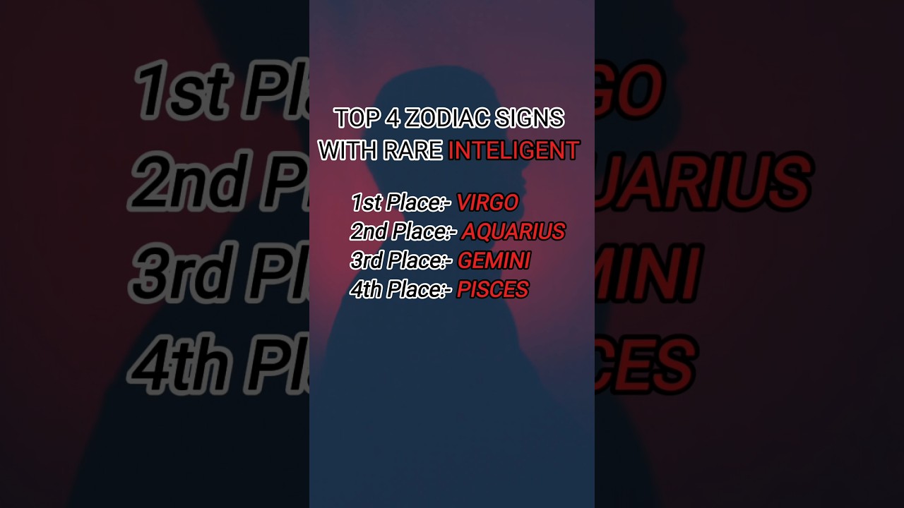 Top 4 Zodiac Signs with Rare Intelligence 