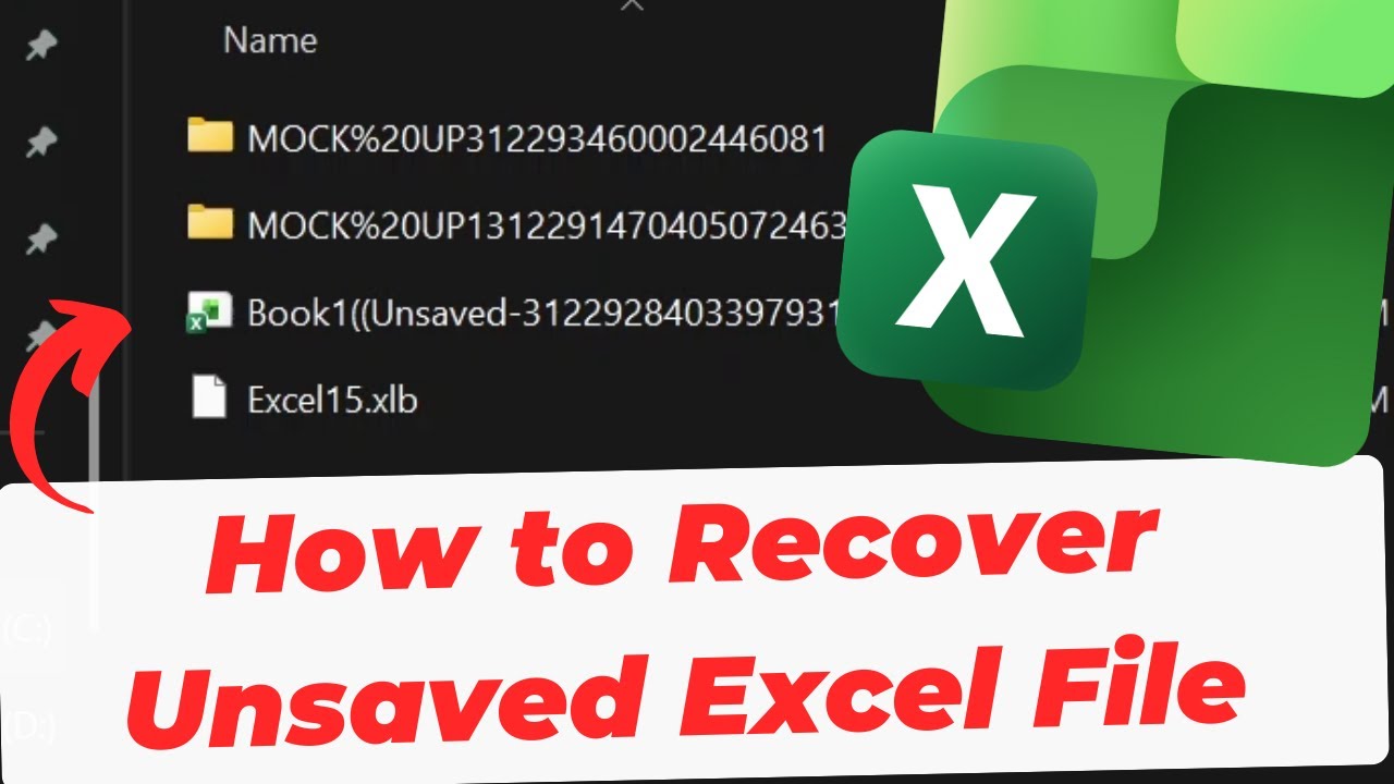 How to Recover Unsaved Excel File Get (Back Lost Work) - YouTube