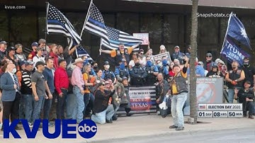 Protesters gather in support of Austin police, recalling Mayor Steve Adler | KVUE