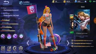 New Skin Lesley Cheergunner Hero Marksman Mobile Legends Bang Bang