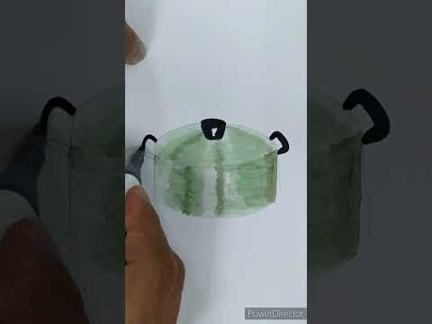 رسم آنية طعام بسهولة