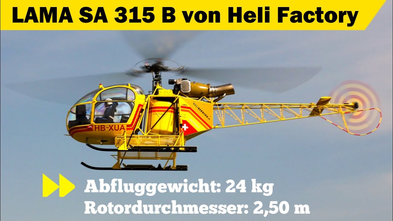 LAMA SA 315 B von Heli Factory – Thomas Kemmerers 24-kg-Turbinenheli im Einsatz