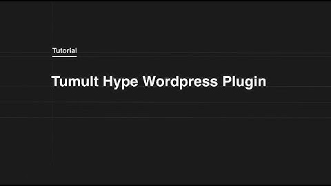 Tutorial: Embedding Tumult Hype Documents with the Tumult Hype Wordpress Plugin