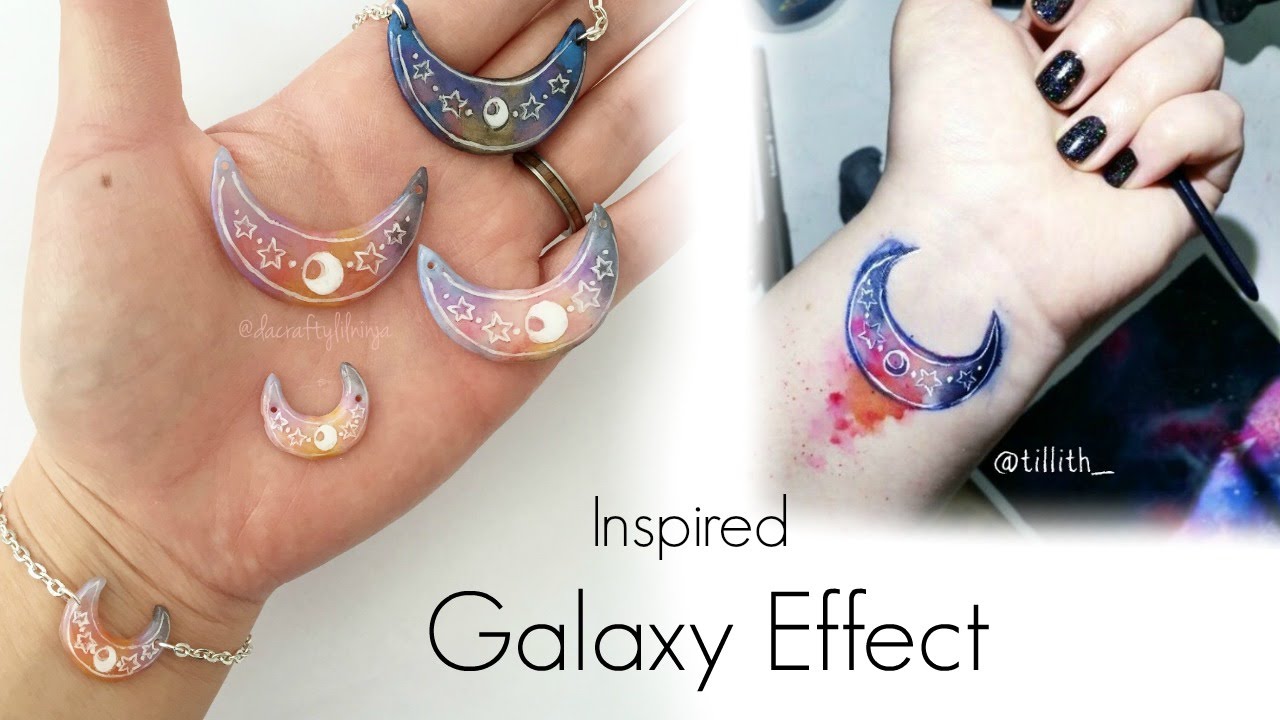 DIY Sailor Moon Inspired Galaxy Moon Crest Charms [Polymer Clay] ft. tillith_