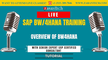 LIVE | Overview to SAP HANA & Info Object Creation | SAP BW/4HANA Training | ZaranTech