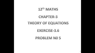 12TH MATHS  EXERCISE 3.6 Q.NO-5 #FIND THE EXACT NUMBER OF REAL ZEROS AND IMAGINARY OF THE POLYNOMIAL