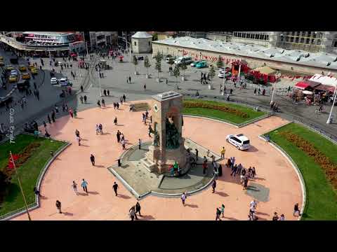 Taksim Meydanı'na havadan bir bakış (4K)