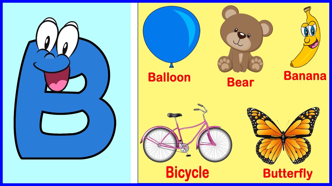 5 Words From Letter B Words with Spelling Letter B Words For Kids
