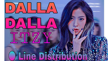 ITZY - 달라달라 DALLA DALLA // Line Distribution // Color Coded