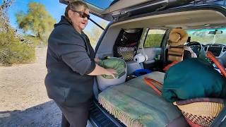 Inside Her Toyota Highlander SUV Home: A Minimalist's Guide to Simple Van Life! | No-Build Van Life
