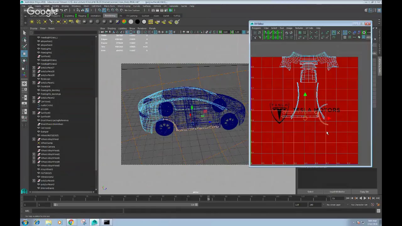 Maya Car Basic UV layout - YouTube