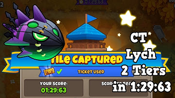 BTD6 || Contested Territory || Lych || in 1:29:63 || 2 Tiers || tile: EBE