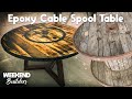 Epoxy Cable Spool Table (INCREDIBLE RESULT) [subtitles included]