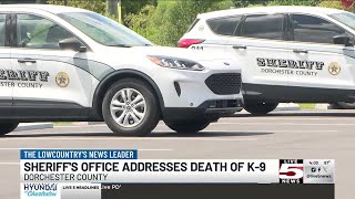 VIDEO: Dorchester Co. deputies give brief statement on K-9 death investigation